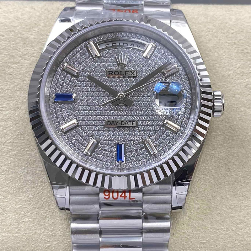 【GS工場】ロレックスコピーM228236-0009 デイデイト 40mm 全面ダイヤ 加重版 